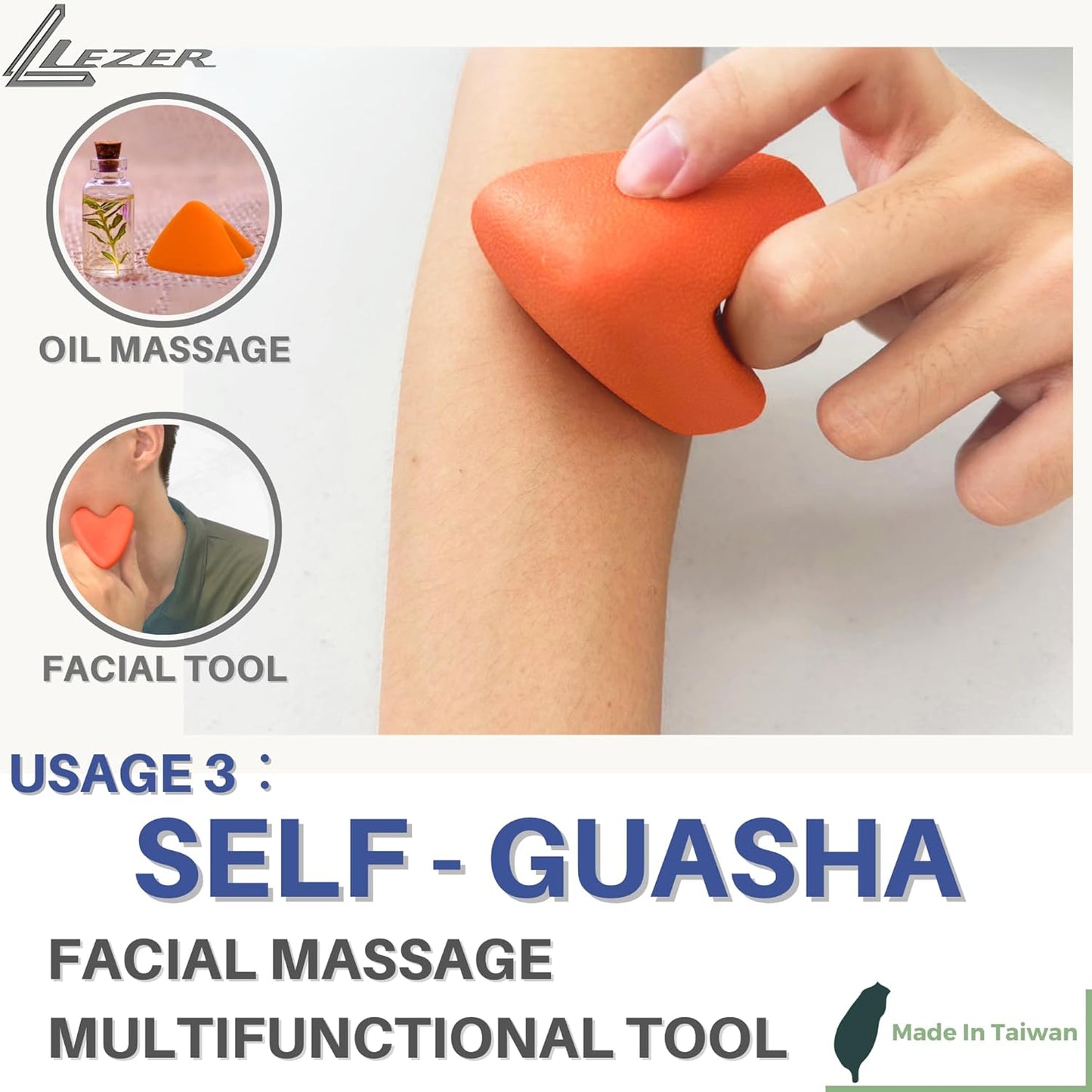 Trigger Massage Point, Manual Massage Ball, Hip Hook, Muscle Knot Release Tool, Deep Tissue Relief, Hip Flexor Iliacus Back Psoas Hand Foot Myofascial, Physical Therapy, 2.9 Inx2.1 In(Orange)